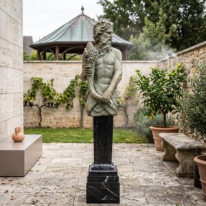 Bronze and Marble Greek God Statue – 1.93 m