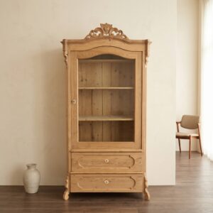Display Cabinet Louis Philippe 1860 Pine