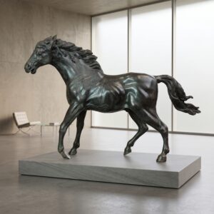 Statue Sculpture Horse 1920 Bronze