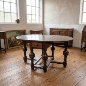 Historicist-style folding table, oak, c. 1800