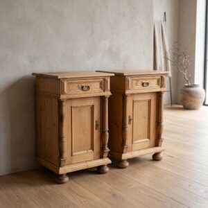 Bedside Tables Gründerzeit 1880 Pine