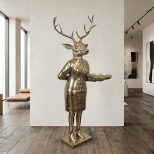 Butler Statue, Deer, Aluminum, 1.98 m