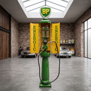 SATAM Twin-Cylinder Petrol Pump “Iron Maiden” – BP Energic (c. 1930)