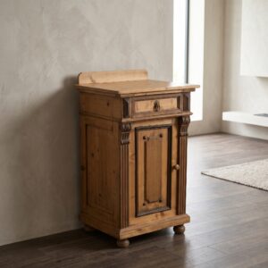 Bedside Table Gründerzeit 1880 Pine