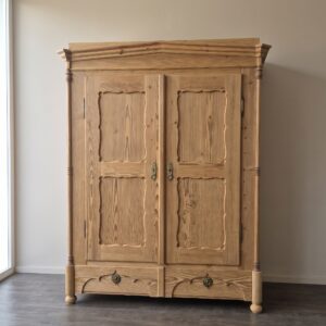 Wardrobe Biedermeier 1840 Pine