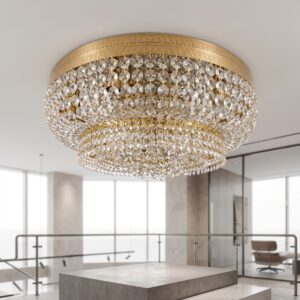 Brass Ceiling Chandelier Ø 0.60 m