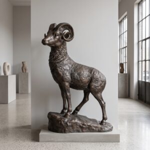 Bronze Garden Sculpture: Ram (1.64 m)