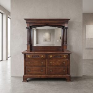 Chest of Drawers with Mirror Gründerzeit 1890 Walnut