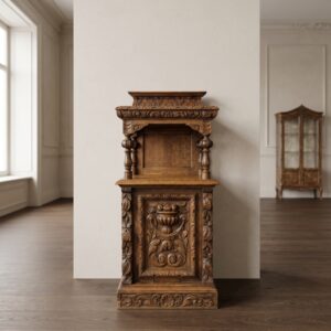 Neo-Renaissance Coal Cabinet (Oak, c. 1870)