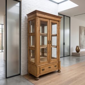 Display Cabinet Jugendstil 1900 Pine