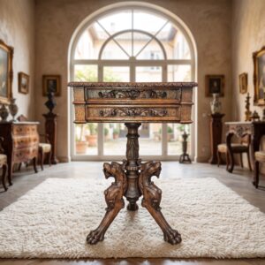 Sewing Table Gründerzeit 1870 Oak
