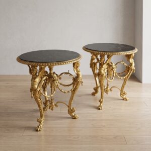Set Tables Bronze Marble Ø 0,70 m