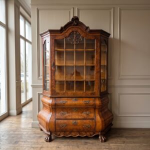 Display Cabinet Neo-baroque Walnut 1,30 m