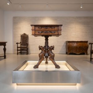 Sewing Table Gründerzeit 1870 Oak