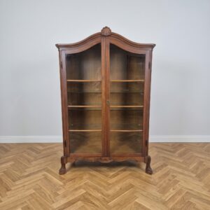 Display Cabinet Chippendale-Style 1950 Oak