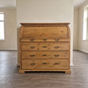 Biedermeier Cylinder-top Secretary Desk (Pine, c. 1850)
