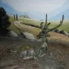 Skulptur Figur Hirsch Bronze 1,26 m