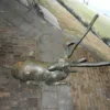 Skulptur Figur Hirsch Bronze 1,26 m