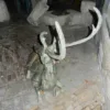 Skulptur Figur Hirsch Bronze 1,26 m