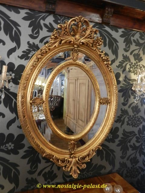 Spiegel Wandspiegel 1,50 m Gold