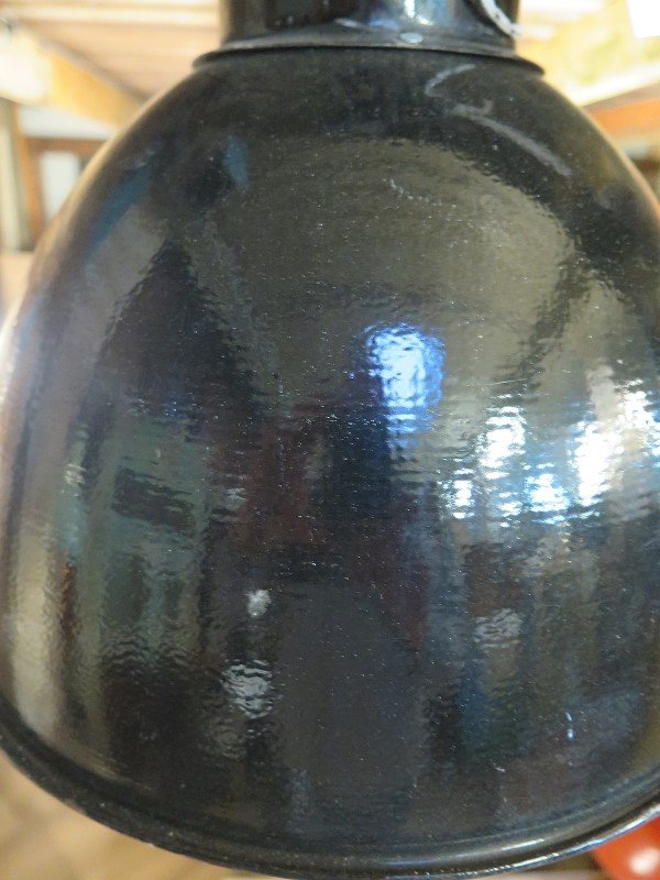 Industrielampe Schwarz-Weiß Ø 0,35 m Metall