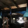 Industrielampe Wandlampe Hellgrün-Weiß Ø 0,36 m