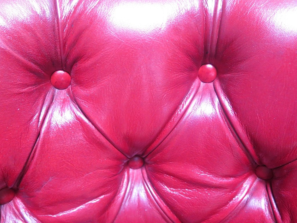 Chesterfield Sessel Leder Rot