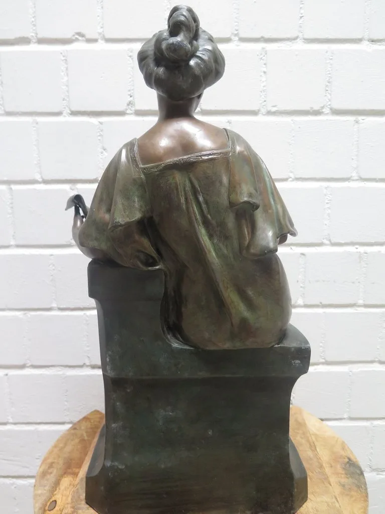 Skulptur Dekoration Frau Bronze 0,72 m
