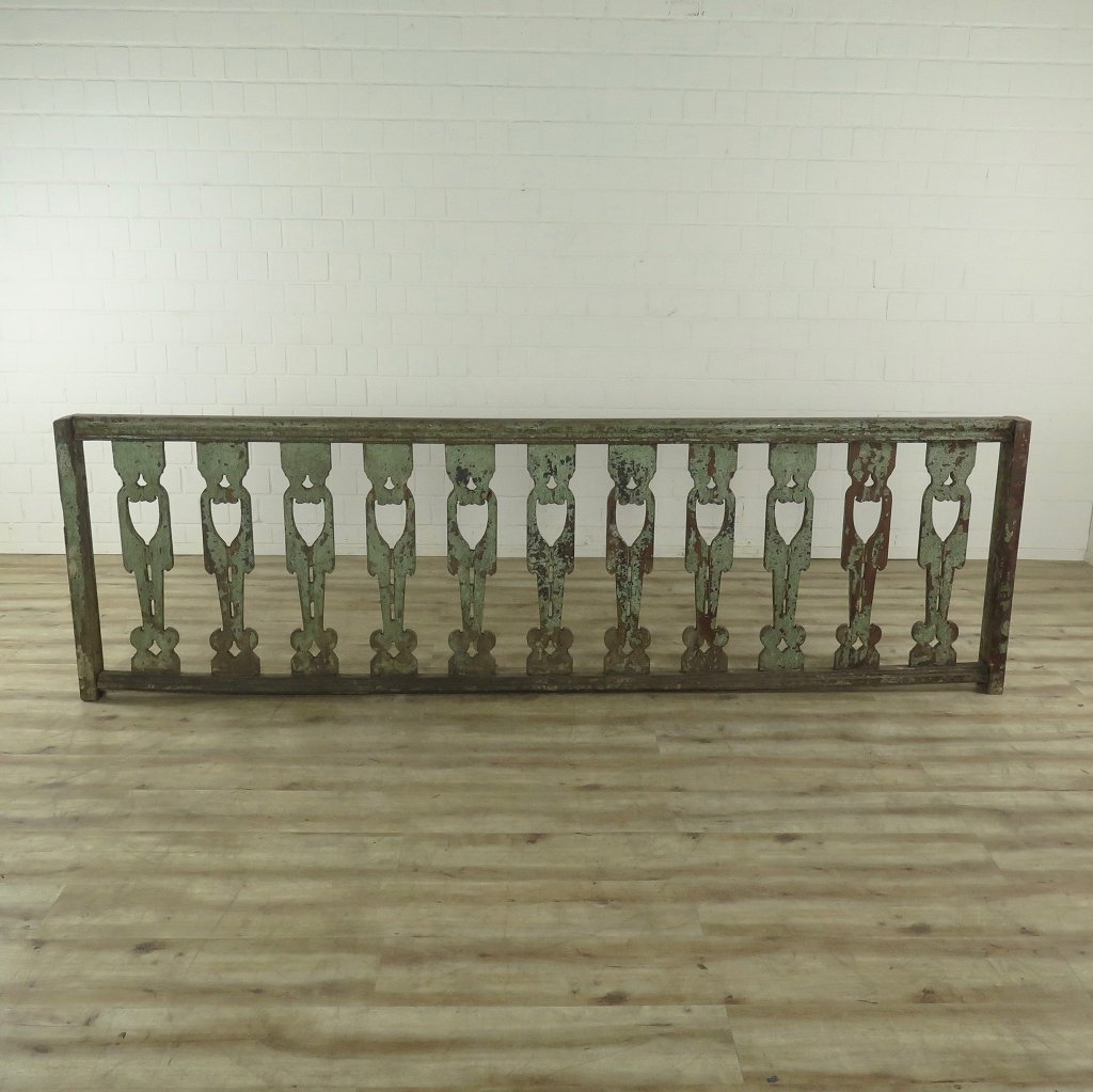 Balustrade Teakholz 5,84 m Gründerzeit 1850