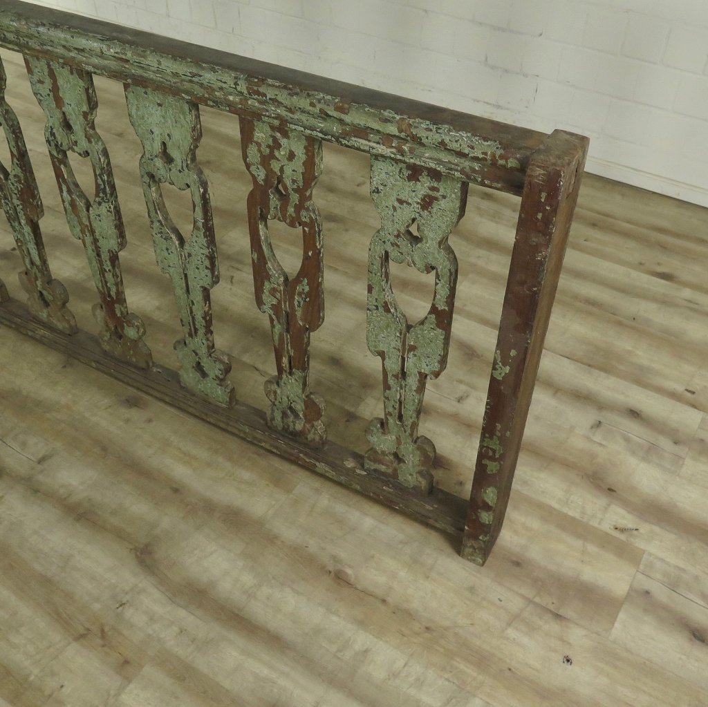 Balustrade Teakholz 5,84 m Gründerzeit 1850