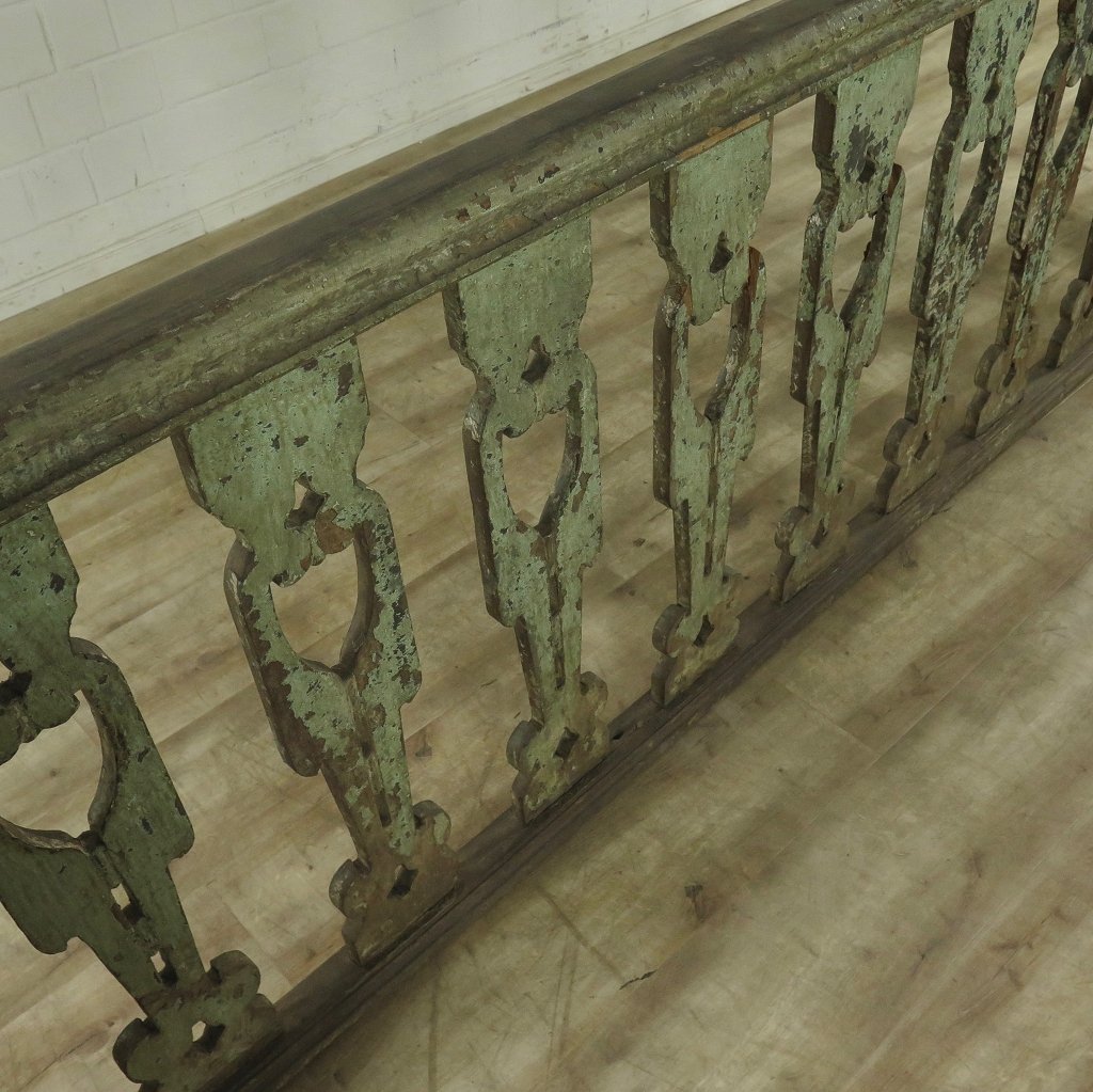 Balustrade Teakholz 5,84 m Gründerzeit 1850