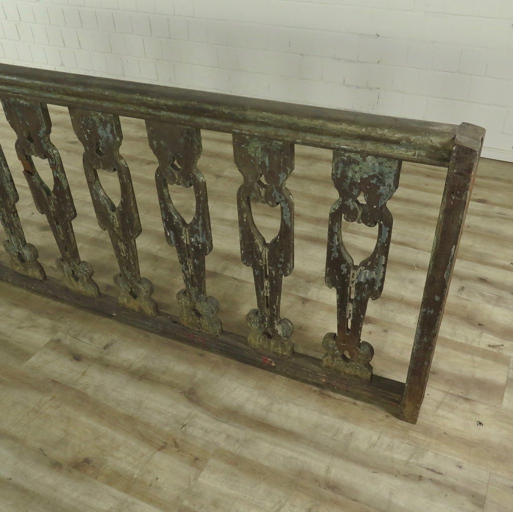 Balustrade Teakholz 5,84 m Gründerzeit 1850