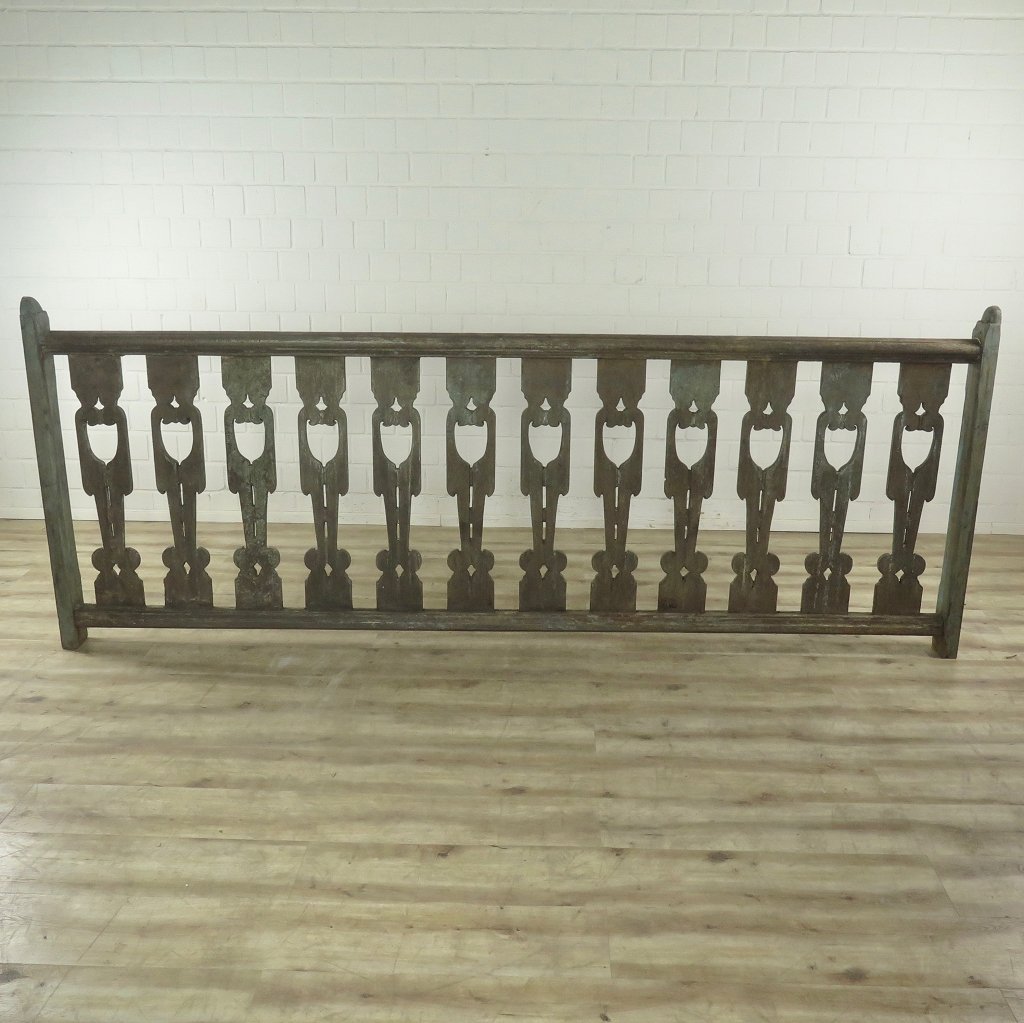 Balustrade Teakholz 5,84 m Gründerzeit 1850
