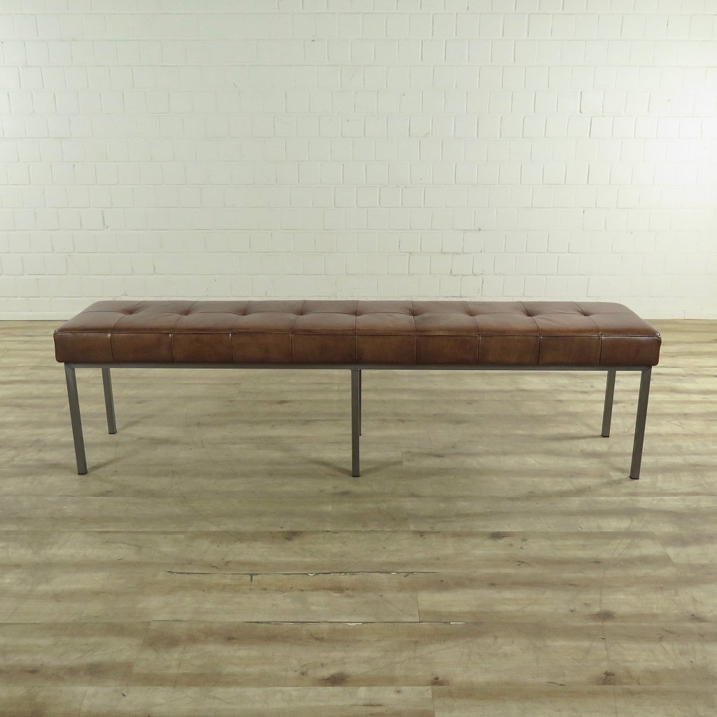 Bank Sitzbank Industrial Design Leder 2,00 m