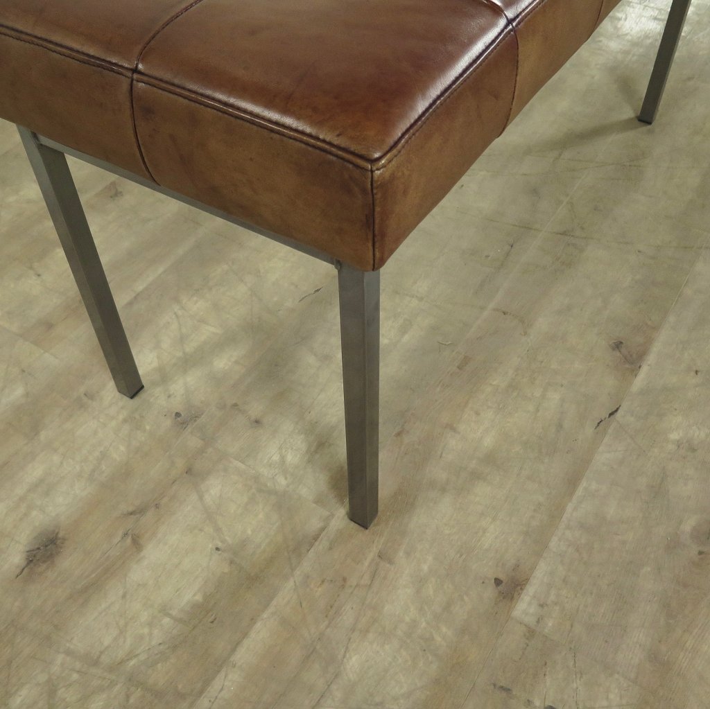 Bank Sitzbank Industrial Design Leder 2,00 m