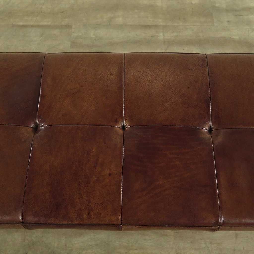 Bank Sitzbank Industrial Design Leder 2,00 m