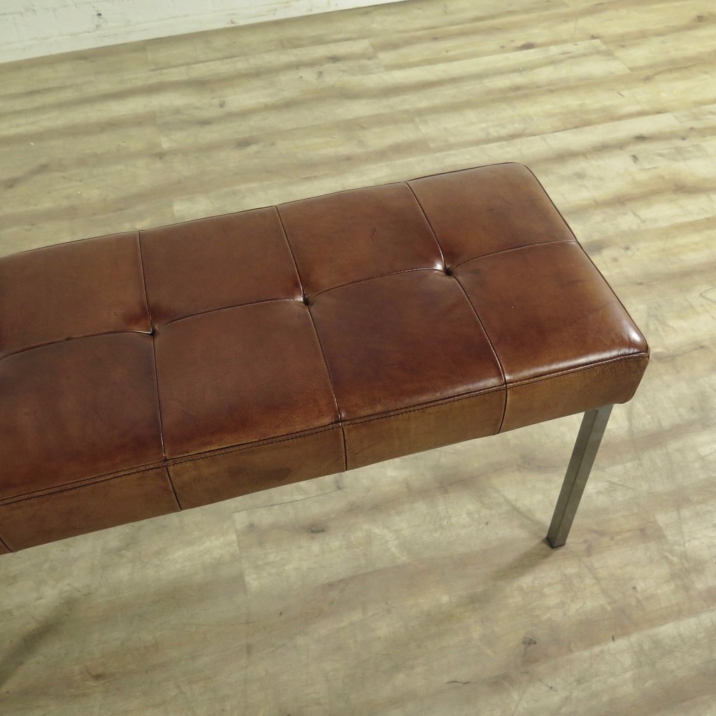 Bank Sitzbank Industrial Design Leder 2,00 m