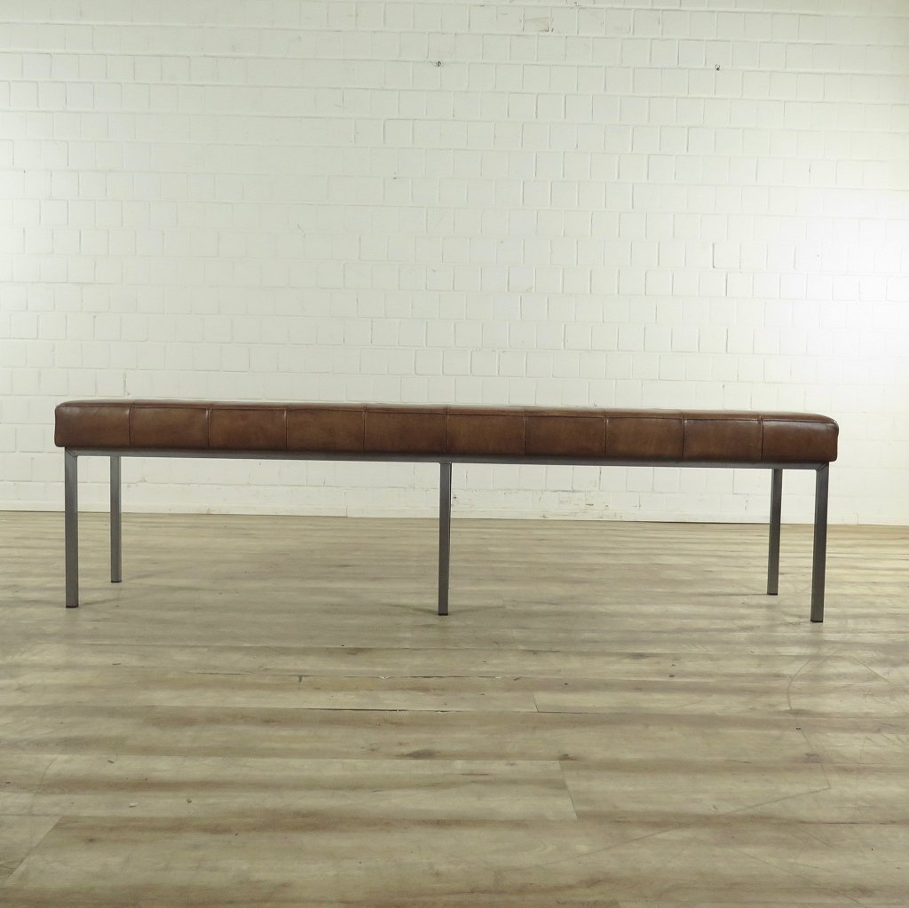 Bank Sitzbank Industrial Design Leder 2,00 m