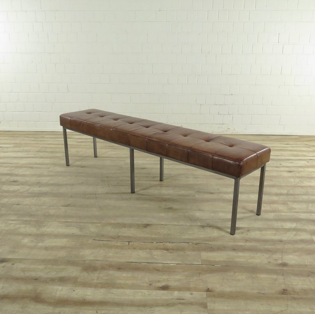 Bank Sitzbank Industrial Design Leder 2,00 m