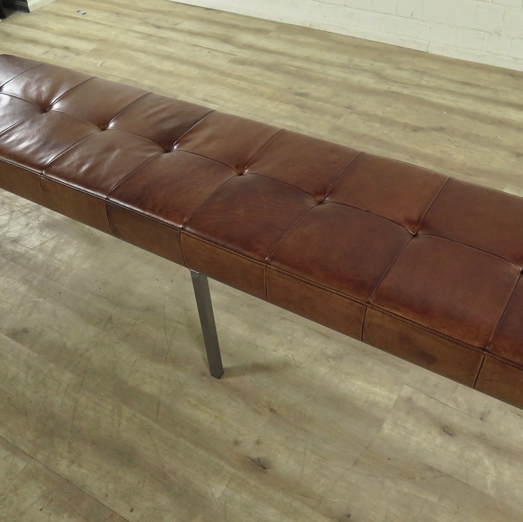 Bank Sitzbank Industrial Design Leder 2,00 m