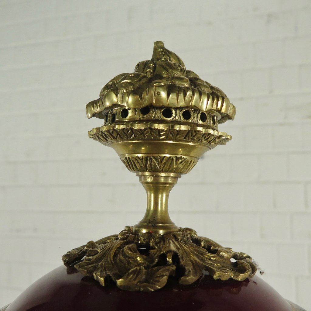 Vase Dunkelrot-Gold Ø 0,60 m