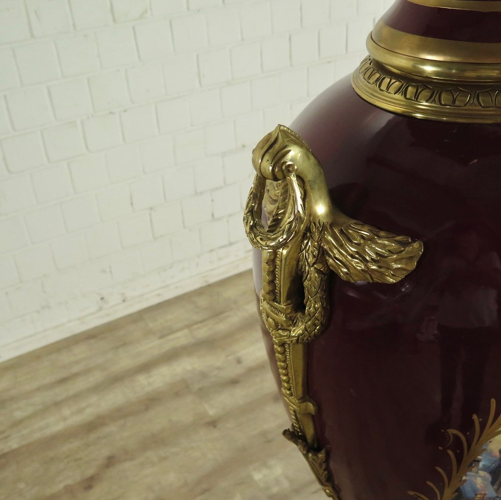 Vase Dunkelrot-Gold Ø 0,60 m