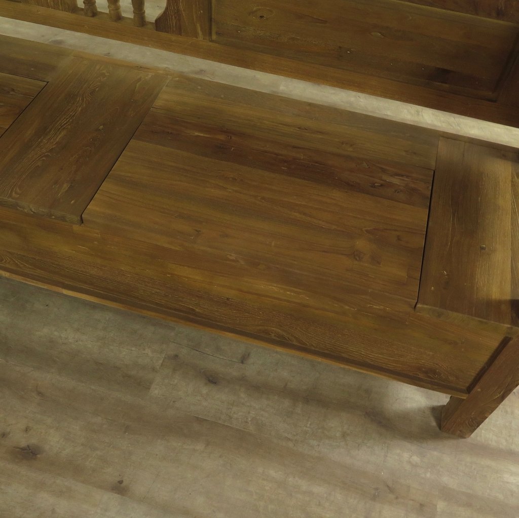 Truhenbank Natur Teakholz 2,20 m