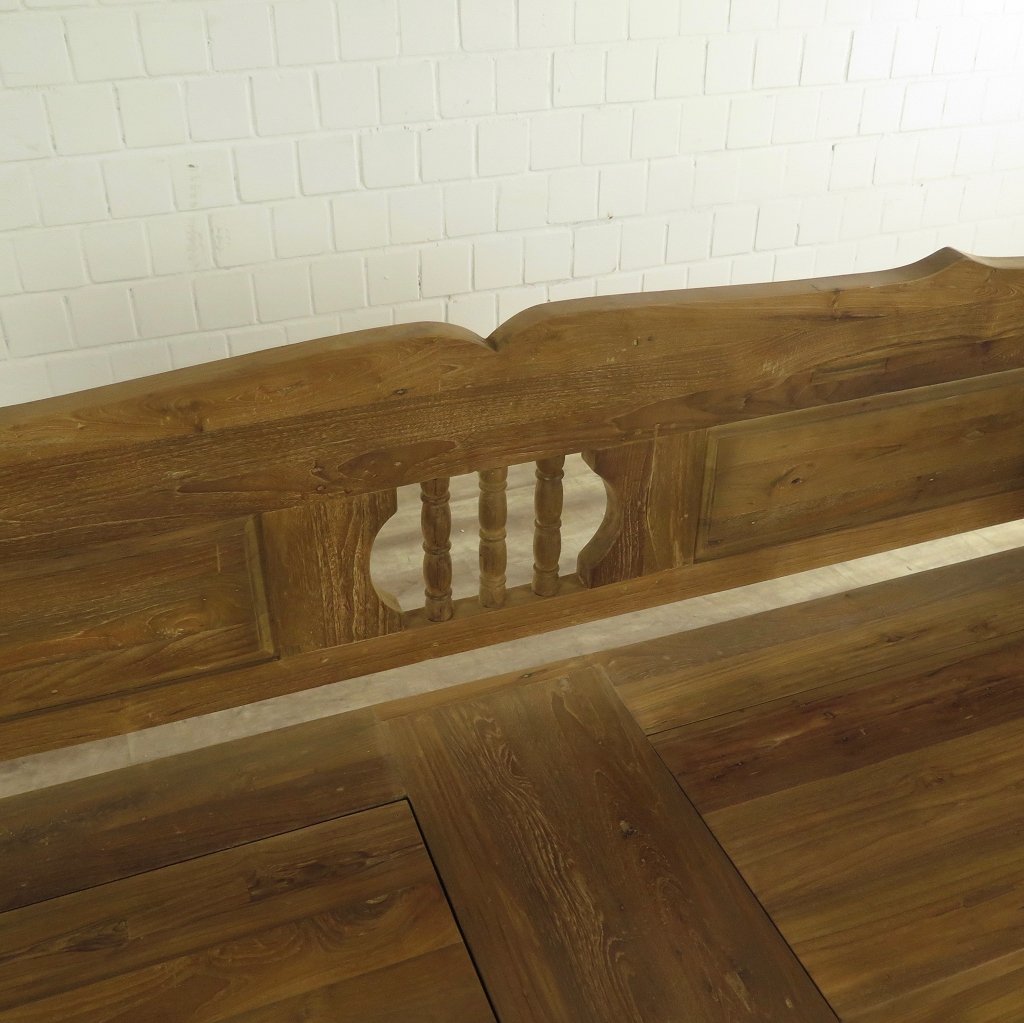 Truhenbank Natur Teakholz 2,20 m