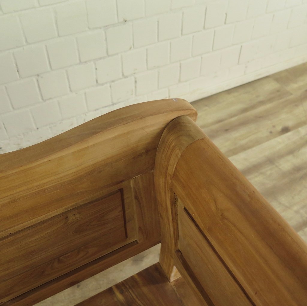 Truhenbank Natur Teakholz 1,20 m