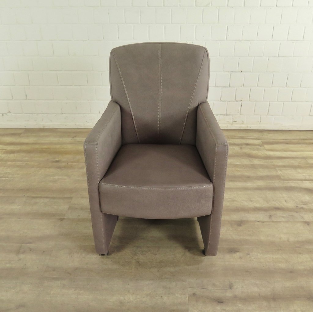 Stuhl / Sessel auf Rollen Taupe