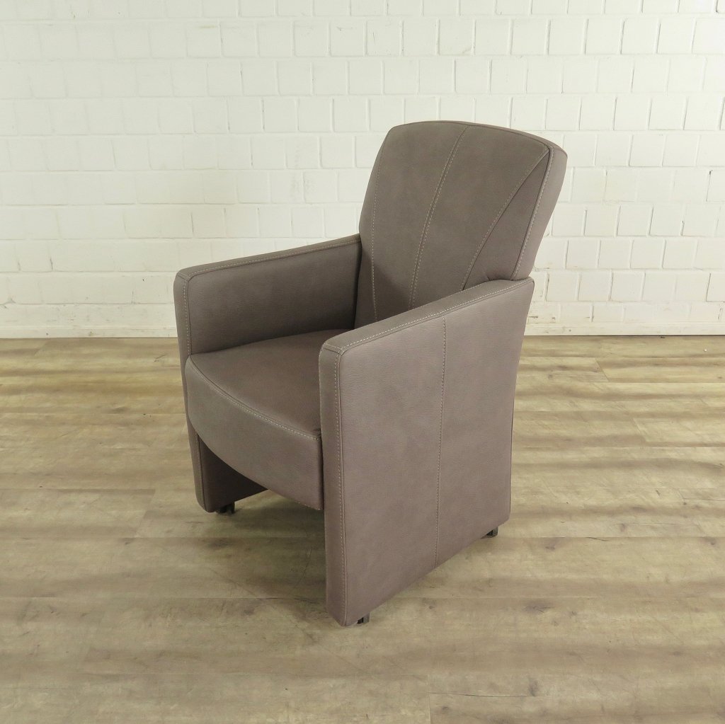 Stuhl / Sessel auf Rollen Taupe