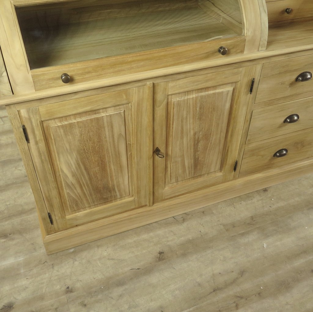 Buffetschrank Vitrine 2,40 m Teakholz