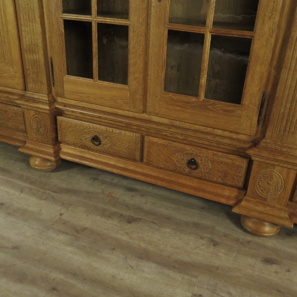 Vitrine Schrank Eiche 3,07 m