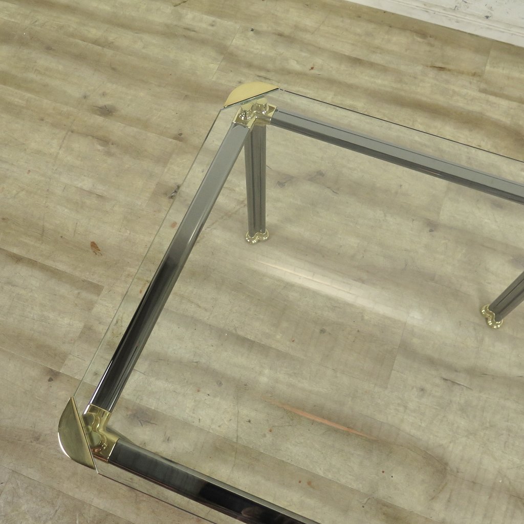 Beistelltisch Glas Metall 0,67 m x 0,67 m